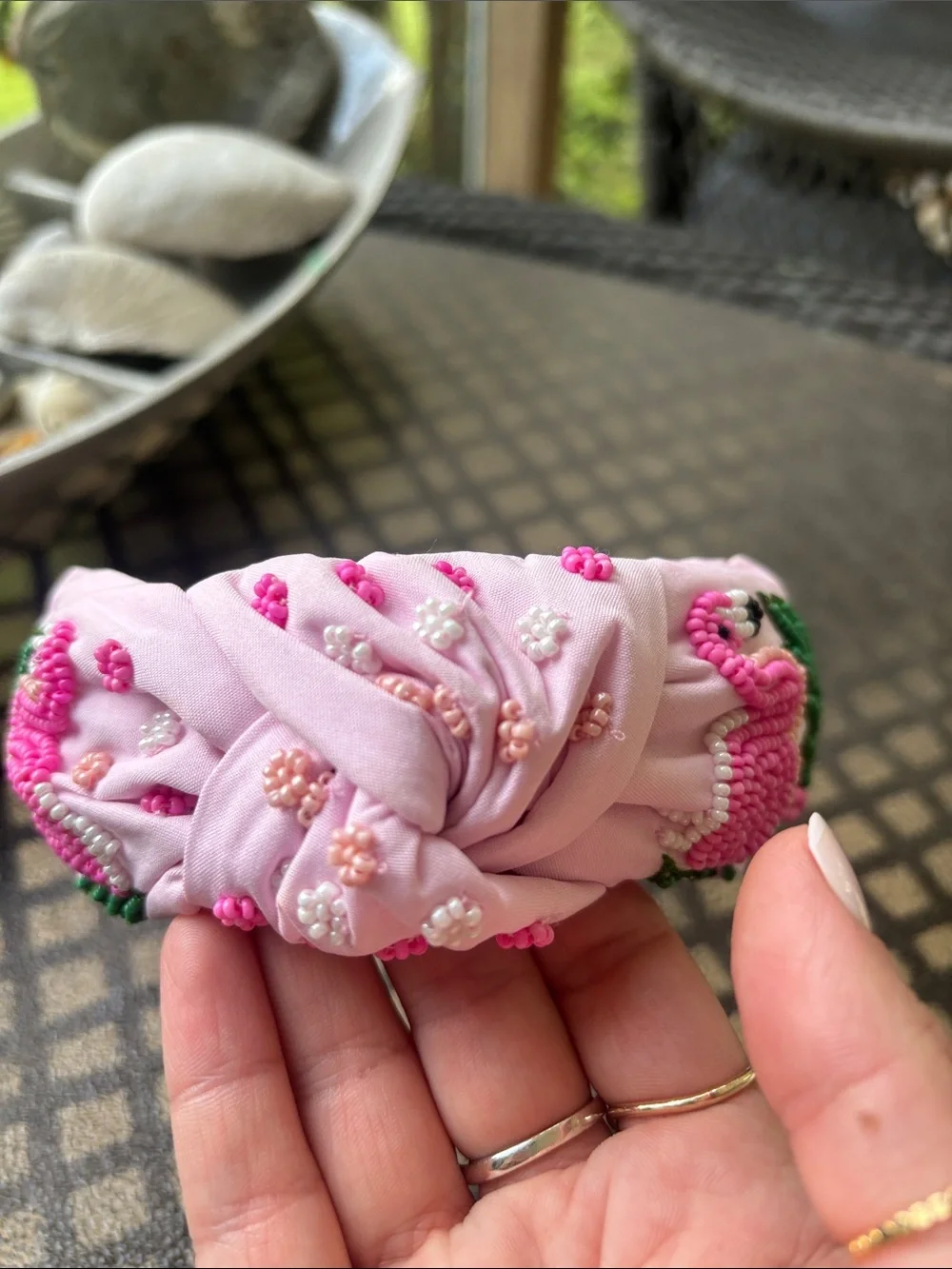 Embellished Pink Flamingo Kids Headband by